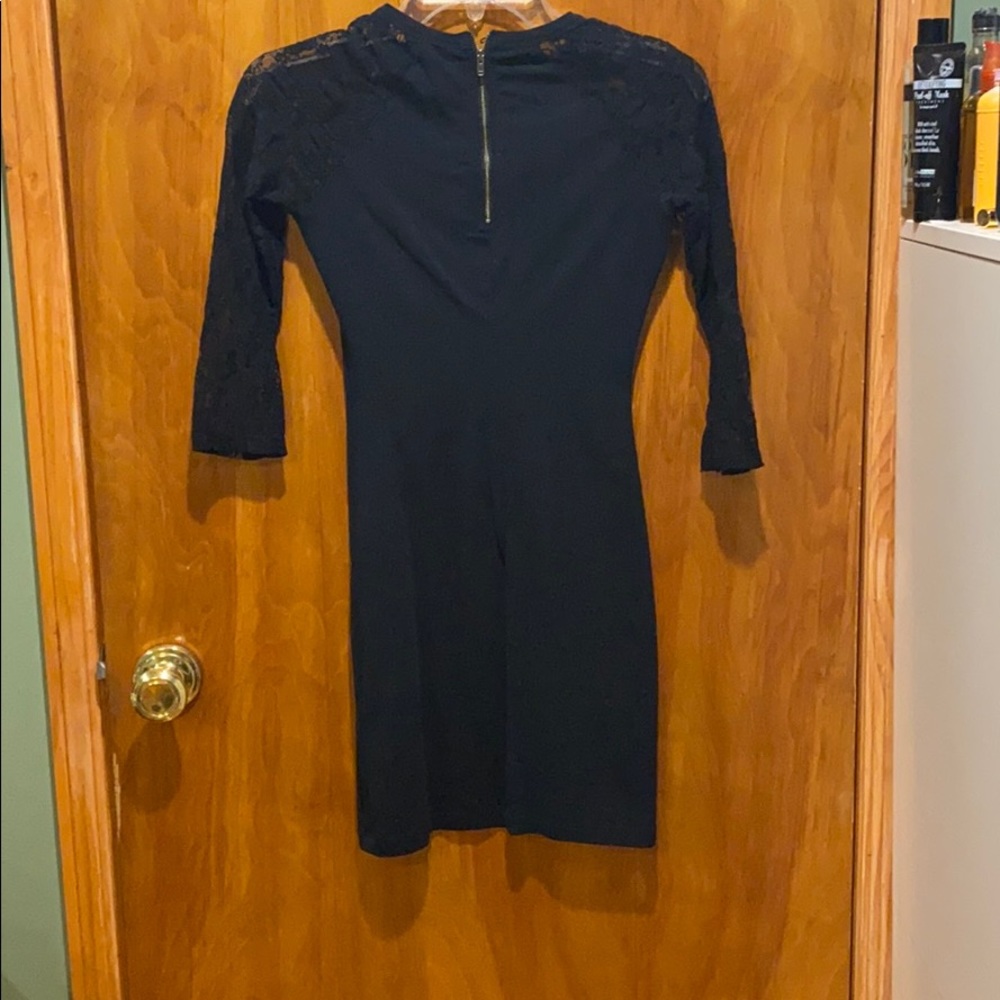 XS black Express LACE SLEEVES bodycon dress